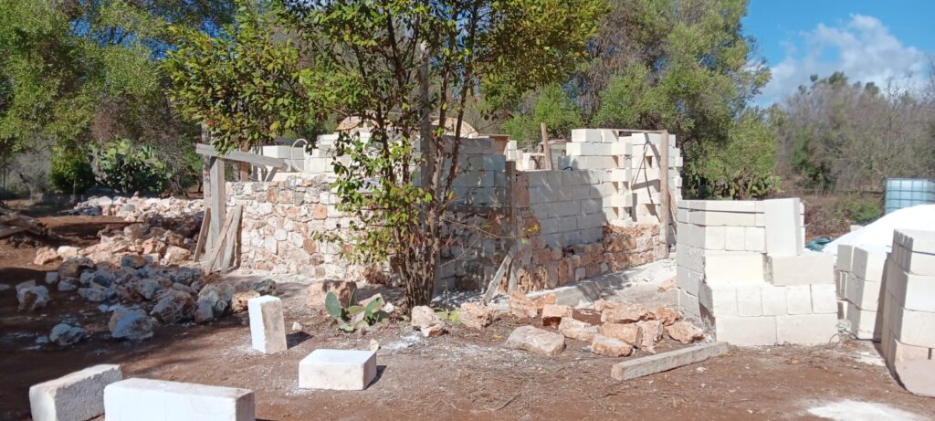 costruzione muri a trullo